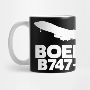 Boeing B747-100 Silhouette Print (White) Mug